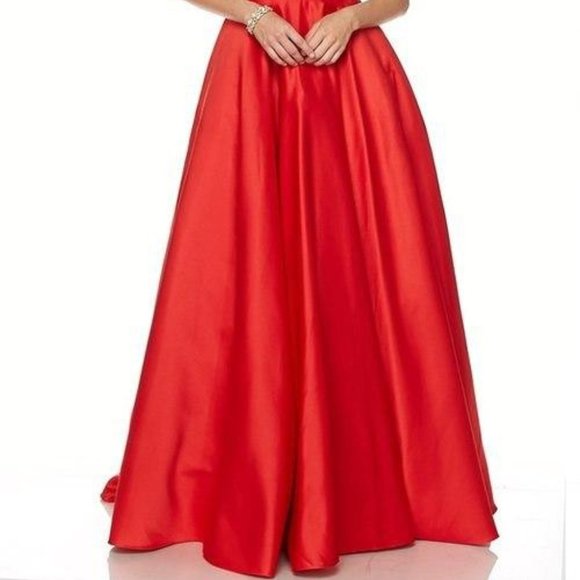 NEW BLACK RED EVENING FORMAL Lace Bodice Sleeveless A-Line Prom Dress JT661 - Picture 4 of 7